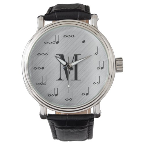 Personalzied Monogram Music Note Wrist Watch