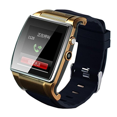 Sinma 1.55inch Smart Watch with 2.0MP Camera for Android and iOS Mobile Phone, Gold