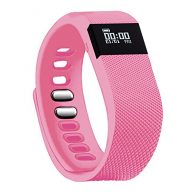 Fitness Tracker,Teslasz Bluetooth 4.0 Sleep Monitor Calorie Counter Pedometer Sport Activity Tracker for Android and IOS Smart Phone (Pink)
