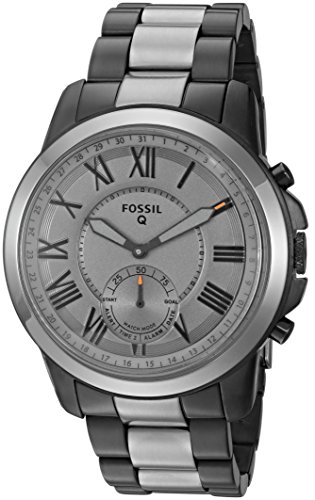 Fossil Q Grant Gen 2 Hybrid Smartwatch Black and Smoke-Tone Stainless Steel FTW1139