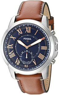 Fossil FTW1122 Q Grant Gen 2 Hybrid Smartwatch, Light Brown Leather