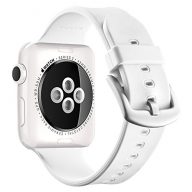 UMTELE 38mm Soft Silicone Replacement Band Sport Strap with Ventilation Holes for Apple Watch Nike+, Series 2, Series 1, Sport, Edition