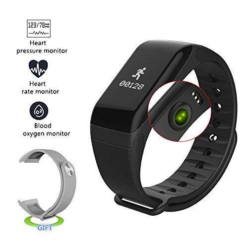 Antimi Fitness Tracker,Smart Watch IP67 waterproof Sweatproof Smart Band with Sleep Heart Rate Blood pressure monitoring blood oxygen monitoring Monitor Pedometer Bracelet for Android ios
