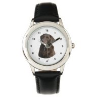 Chocolate Labrador photo portrait Wrist Watches