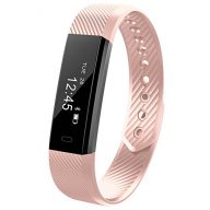 Smart Fitness Tracker, 11TT YG3 Sports Fitness Bracelet Wristband Pedometer Running Tracker with Step Tracker/Calorie Counter/Sleep Monitor/Call Notification Push for Apple and Android Phone (Pink)