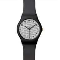 Custom your text, image &amp; background color wrist watch