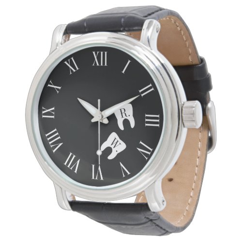 Dentistry Professional Custom Molar Initials Wrist Watch