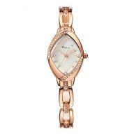 Voeons Women’s Luxury Rose Gold Watches Lady’s Shining Rhinestone Watchcase Steel Bracelet Watch Fashion Dress Watches for Female