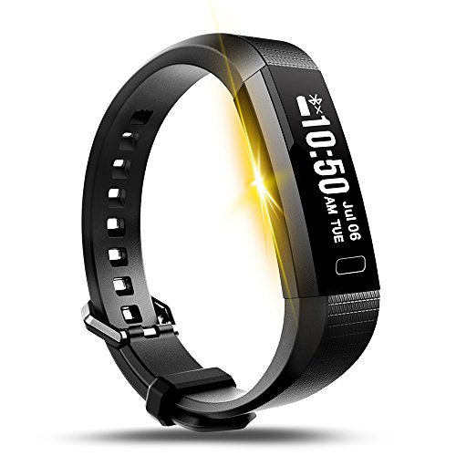 LEMFO Fitness Tracker Bluetooth Smart Watch Heart Rate Monitor Pedometer Bracelet (Black)