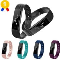 Keoker ID115 Fitness Tracker Smart Wristband, Sport Activity Monitor, Step Counter & Sleep Montior Bluetooth Smart Bracelet for IOS & Android Phone (Black)