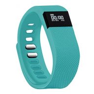 Fitness Tracker,Teslasz Bluetooth 4.0 Sleep Monitor Calorie Counter Pedometer Sport Activity Tracker for Android and IOS Smart Phone (Teal)