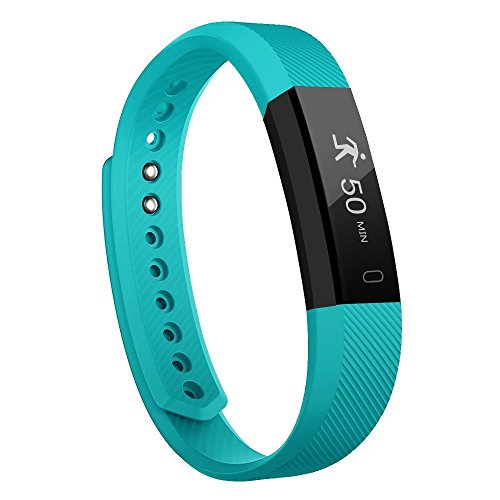 Fitness Tracker NewYouDirect Smart Watch Activity Tracker Pedometer Sweatproof Sports Bracelet with Sleep Monitor Calorie/Step Counter Bluetooth 4.0 for Android IOS9(Teal)