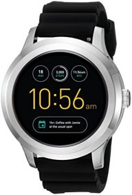 Fossil Q Founder Gen 2 Touchscreen Black Silicone Stainless Steel Smartwatch
