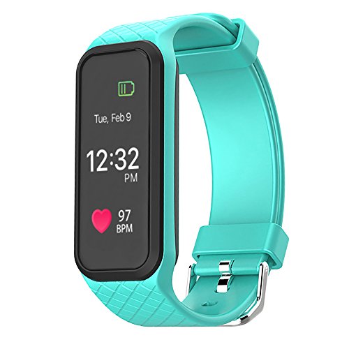 L38i Fitness Tracker, Elftear Bluetooth Heart Rate Monitor Smart Bracelet Sports Activity Sleep Monitor IP67 Waterproof Wristband for Android iOS (Green)