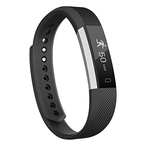Fitness Tracker, MoreFit Slim Touch Screen Activity Health Tracker Wearable Pedometer Smart Wristband, Silver/Black