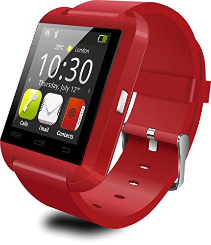 Dancotek Smart Watch with Bluetooth Activity Fitness Tracker Pedometer Sleep Monitor (Red)