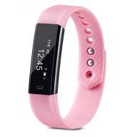 Fitness Tracker, Homogo Smart Band Activity Health Tracker with Slim Touch Screen for Step Distance Calories track, Sleep monitor, pedometer and more (Pink)