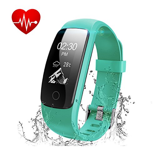 Fitness Tracker with Heart Rate Monitor, Runme Activity Tracker Smart Watch with Sleep Monitor, IP67 Water Resistant Walking Pedometer Band with Call/SMS Remind for iOS/Android Smartphone (Green)