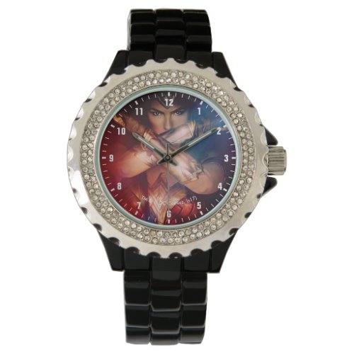 Wonder Woman Blocking With Bracelets Wristwatch