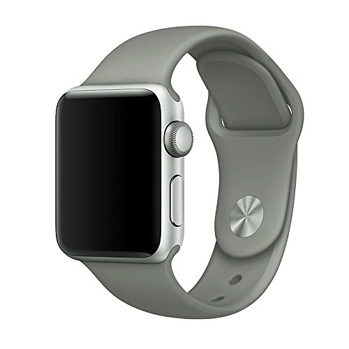 Zyra Sport Band for Apple Watch 42mm S/M, Soft Silicone Strap Replacement iWatch Bands for Apple Watch Sport, Series 2, Series 1 Concrete