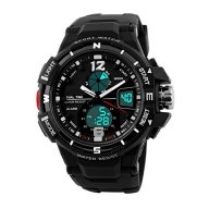 Men’s Digital Analog Sports Watch, Alarm Stopwatch 30M Water Resistance, Waterproof Wrist Watch – Black