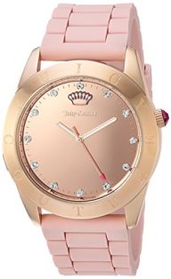 Juicy Couture Women’s ‘Couture Connect’ Quartz and Silicone Smart Watch, Color:Rose Gold-Toned (Model: 1901546)