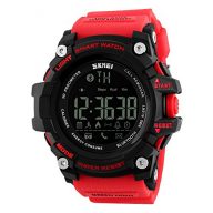Mens Smart Sport Digital Watch With Remote Camera Calorie Pedometer Waterproof Bluetooth-Red
