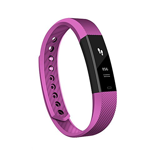 Antimi Fitness Tracker,SmartWatch with Sleep Monitor Bluetooth Smart watch Wristband Bracelet Sport Pedometer Activity Tracker with Alarm Calorie Counter Tracker for Android IOS Smart Phone (Purple)