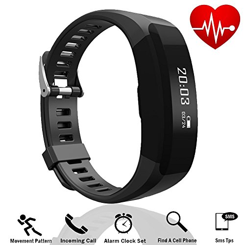 Tagital Fitness Tracker Smart Watch Smart Bracelet Band Heart Rate Monitor Bluetooth Wireless HR Wristband Pedometer Track Steps Sleep for iPhone and Android