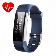 LETUFIT PLUS Fitness Tracker + Heart Rate Monitor,IP67 Waterproof Smart Wristband With Pedometer Watch for Android and Ios (blue)