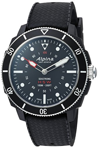 Alpina Men’s ‘Horological’ Quartz Stainless Steel and Rubber Smart Watch, Color:Black (Model: AL-282LBB4V6)