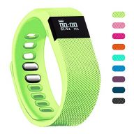 Fitness Tracker,Teslasz Bluetooth 4.0 Sleep Monitor Calorie Counter Pedometer Sport Activity Tracker for Android and IOS Smart Phone,Green