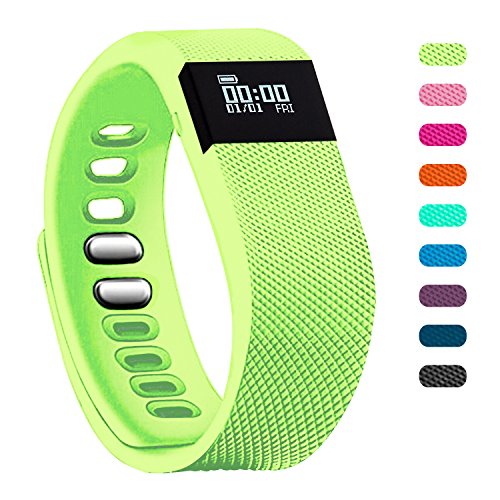 Fitness Tracker,Teslasz Bluetooth 4.0 Sleep Monitor Calorie Counter Pedometer Sport Activity Tracker for Android and IOS Smart Phone,Green