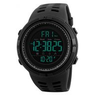 FIZILI 1251 Digital Men Sport Watch, Stopwatch, Dual Time, Alarms, EL Backlight, Calendar, Timer