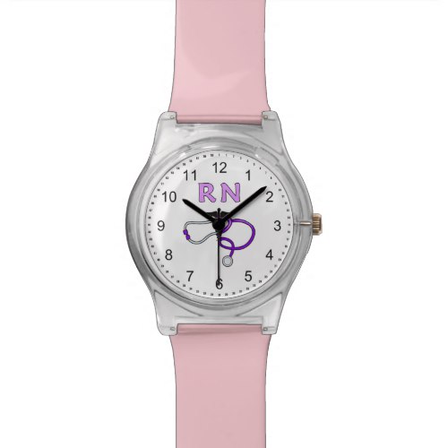 Nurses RN Stethoscope Wrist Watch