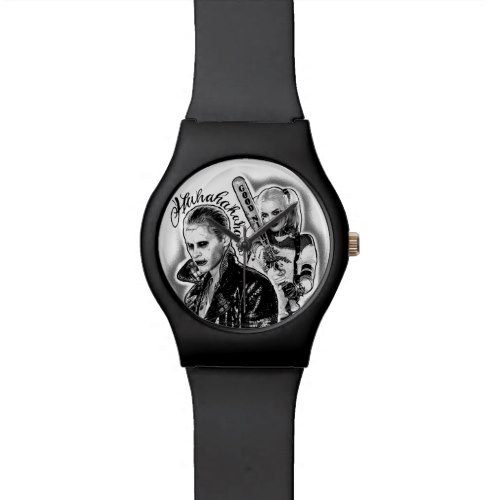 Suicide Squad | Joker &amp; Harley Airbrush Tattoo Watch