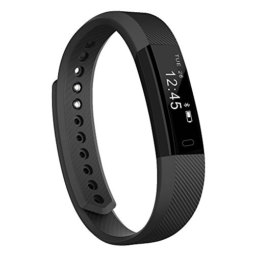 Fitness Tracker,Luluking Activity Tracker Water Resistant with Sleep Monitor, Bluetooth Smart Wristband Bracelet Sport Pedometer fitness Watch Step Tracker/Calorie Counter for Android and ios (Black)