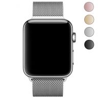 GEOTEL Apple Watch Accessories Milanese Loop Stainless Steel iWatch Band for Apple Watch Series 3 Series 2 Series 1 Sport&Edition with Magnet Lock(42mm-Silver)