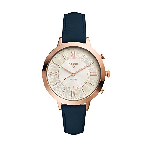 Fossil Hybrid Smartwatch – Q Jacqueline Navy Leather FTW5014