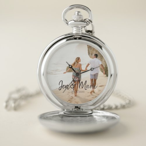 Stolen Photo. Name and Year Typography. Pocket Watch