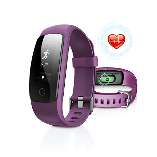 Fitness Tracker with Heart Rate Monitor, DBFIT Activity Tracker Smart Watch with Sleep Monitor, IP67 Water Resistant Walking Pedometer Band with Call/SMS Remind for iOS/Android Smartphone (Purple)