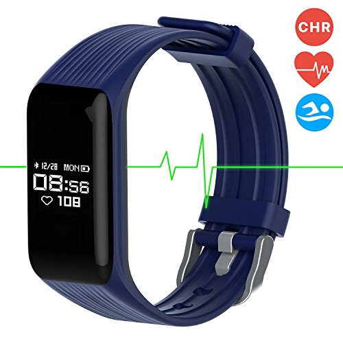 Fitness Tracker Smart Band Continuous Heart Rate Monitor, MGCOOL B3 Activity Tracker Bracelet Sleep Monitor Step Counter Stopwatch Distance Calorie, Smart Watch Reminder, Christmas Gift (Band3-Blue)