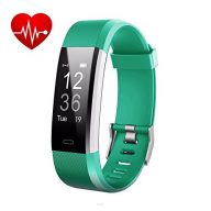 LETUFIT PLUS Fitness Tracker + Heart Rate Monitor,IP67 Waterproof Smart Wristband With Pedometer Watch for Android and Ios (green)