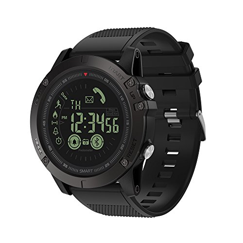 Maeffort Smart Watch, Outdoor Fitness Sport Smart Wrist Watch Bluetooth Waterproof IP67 Pedometer Calorie Counter for Android Samsung IOS Iphone X 7 Plus Smartphones Men Boys Kids Gifts