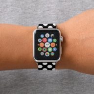 Black And White Cute Polka Dot Pattern Apple Watch Band