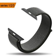 amBand Apple Watch Sport Loop Band 42mm, Lightweight Breathable Nylon Replacement Band for Apple Watch Nike+, Series 1, Series 2, Series 3, Sport, Edition-Dark Olive