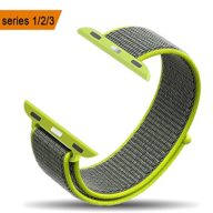 amBand Apple Watch Sport Loop Band 42mm, Lightweight Breathable Nylon Replacement Band for Apple Watch Nike+, Series 1, Series 2, Series 3, Sport, Edition-Flash