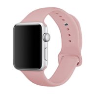 Yimzen Soft Silicone Sport iWatch Band Strap for Apple Watch Series 3 2 1 Sport & Edition 38mm M/L Pink sand