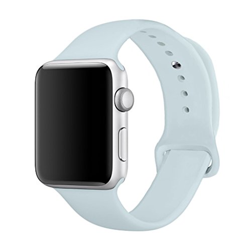 Yimzen Soft Silicone Sport iWatch Band Strap for Apple Watch Series 3 2 1 Sport & Edition 38mm S/M Turquoise