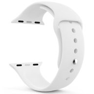 Yimzen Soft Silicone Sport iWatch Band Strap for Apple Watch Series 3 2 1 Sport & Edition 38mm S/M White